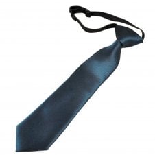Plain Dark Blue Boys Skinny Tie - 6 Months to 4 Years
