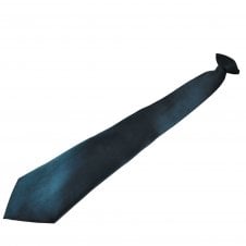Plain Dark Blue Clip On Tie