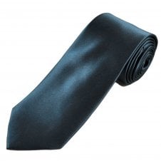 Plain Dark Blue Men's Extra Long Tie