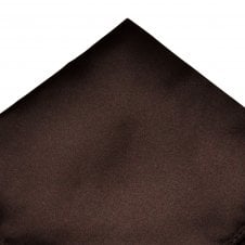Plain Dark Brown Pocket Square Handkerchief