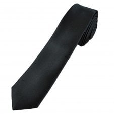 Plain Dark Grey Boys Tie