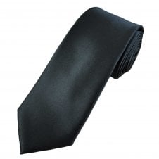 Plain Dark Grey Men's Satin Tie
