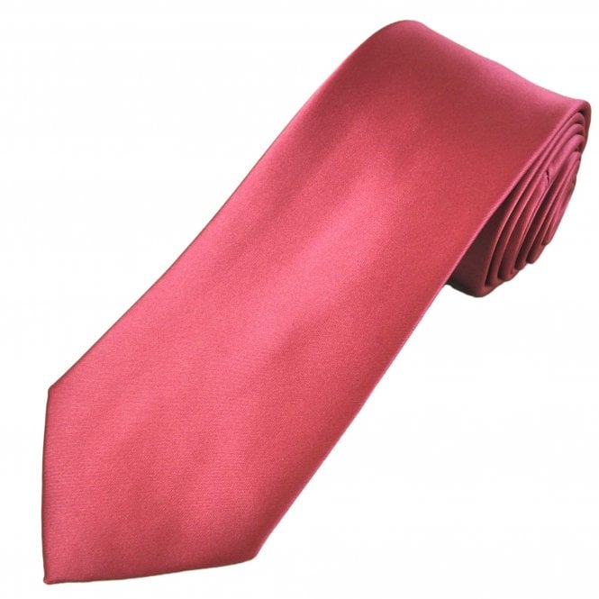 Plain Dark Mauve Pink Men's Extra Long Tie