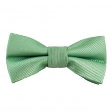 Plain Dark Sage Green Ribbed Boys Bow Tie