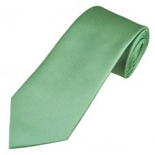 Plain Dark Sage Green Ribbed Men's Tie