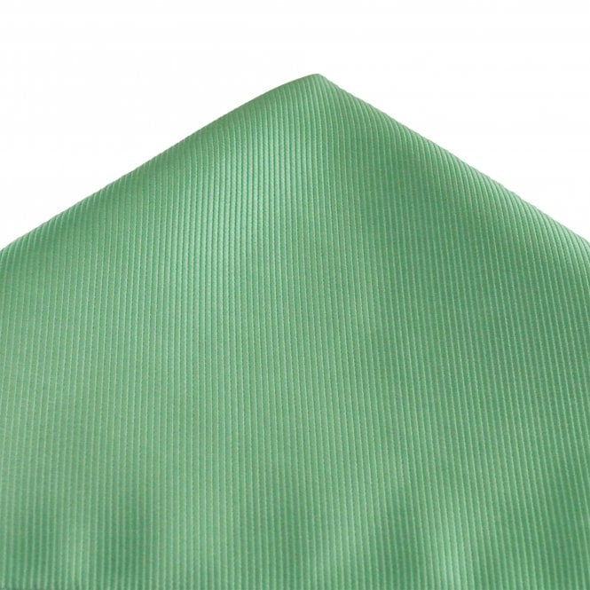 Plain Dark Sage Green Ribbed Pocket Square Handkerchief