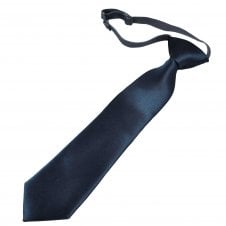 Plain Deep Navy Blue Boys Tie - 6 Months to 4 Years