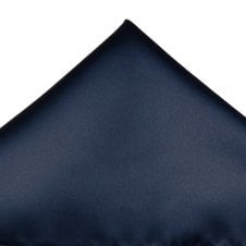 Plain Deep Navy Blue Pocket Square Handkerchief