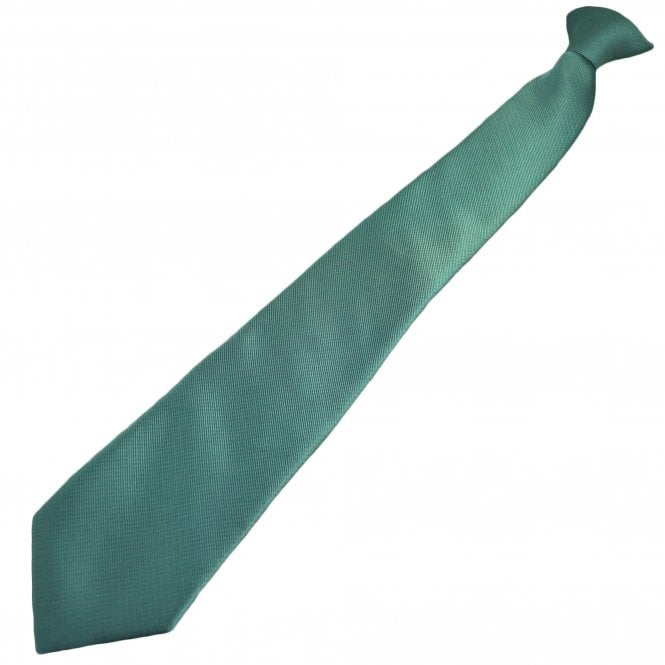 Plain Duck Egg Blue Textured Men's Clip On Tie
