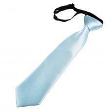 Plain Dusky Blue Boys Tie - 6 Months to 4 Years