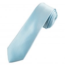 Plain Dusky Blue Men's Skinny Tie