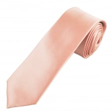 Plain Dusky Pink Boys Skinny Tie