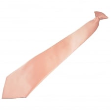 Plain Dusky Pink Clip On Tie