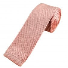 Plain Dusky Pink Men's Knitted Tie