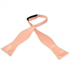 Plain Dusky Pink Ribbed Men's Self Tie Bow Tie