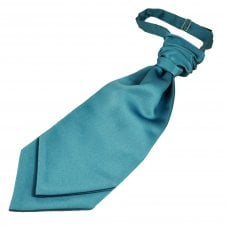 Plain Dusty Blue Boys Scrunchie Wedding Cravat