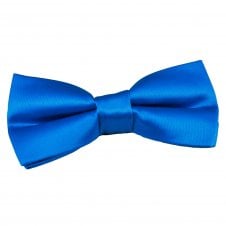 Plain Electric Blue Boys Bow Tie