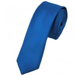 Plain Electric Blue Skinny Tie
