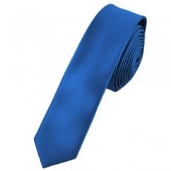 Plain Electric Blue Super Skinny Tie