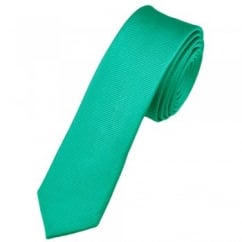 Plain Emerald Green Silk Skinny Tie