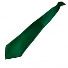 Plain Forest Green Men's Clip On Tie