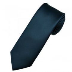 Plain French Navy Blue 6cm Men's Skinny Tie