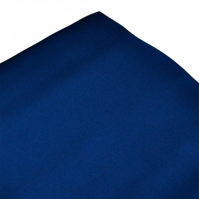 Plain French Navy Silk Pocket Square Handkerchief