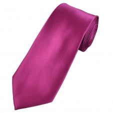 Plain Fuchsia Pink Extra Long Tie