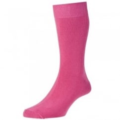 Plain Fuchsia Pink Men's Socks