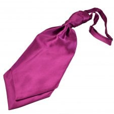 Plain Fuchsia Pink Scrunchie Wedding Cravat