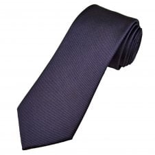 Plain Grape Purple Ribbed Men's Silk Tie