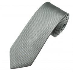 Plain Grey Men's Silk Tie