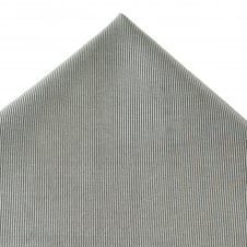 Plain Grey Silk Pocket Square Handkerchief