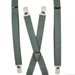 Plain Grey Skinny Trouser Braces