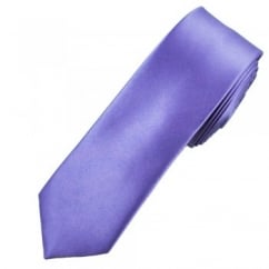 Plain Heather Purple Skinny Tie