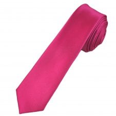 Plain Hot Pink Men's Skinny Tie