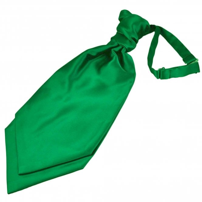 Plain Hunter Green Men's Scrunchie Wedding Cravat