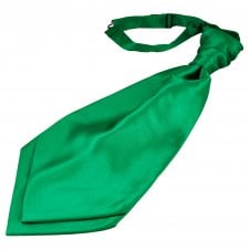 Plain Irish Emerald Green Men's Scrunchie Wedding Cravat