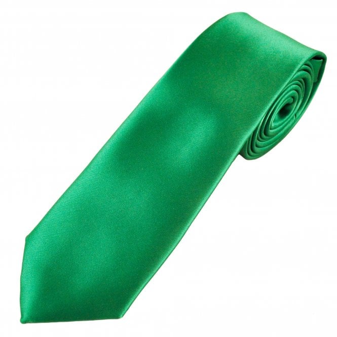 Plain Irish Emerald Green Men's Skinny Tie