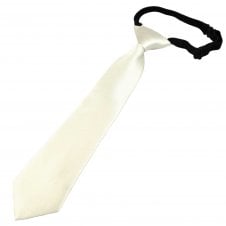 Plain Ivory Boys Tie - 6 Months to 4 Years