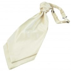 Plain Ivory Scrunchie Wedding Cravat