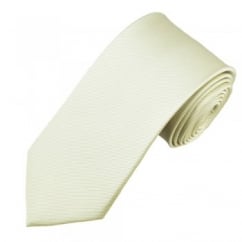 Plain Ivory Silk Tie