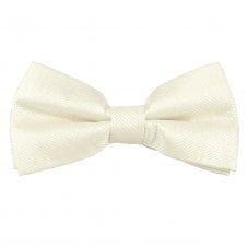 Plain Ivory Textured Men's Bow Tie