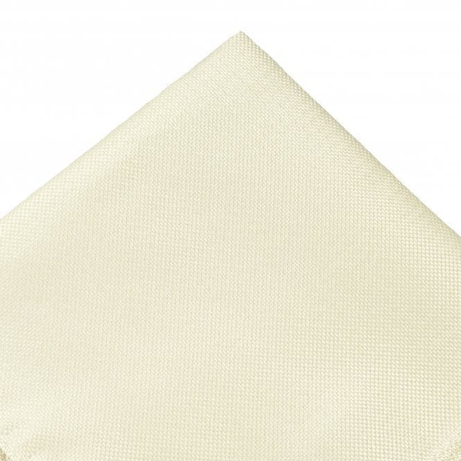 Plain Ivory Textured Pocket Square Handkerchief