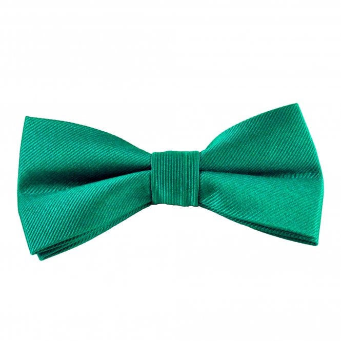 Plain Jade Green Boys Silk Bow Tie