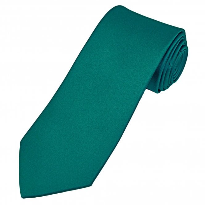 Plain Jade Green Men's Satin Tie