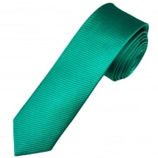 Plain Jade Green Silk Men's Skinny Tie