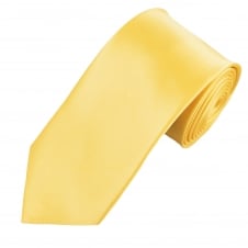 Plain Lemon Yellow Men's Satin Tie