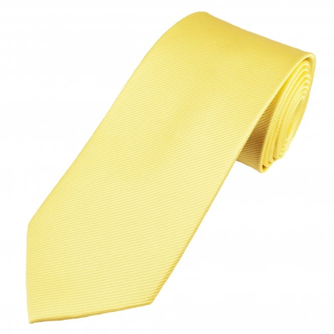 Plain Lemon Yellow Men's Silk Tie