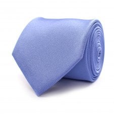 Plain Light Blue Men's Silk Tie by Tresanti